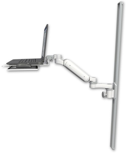 [UL180H-T50-LUS-AS1] AccessMount™ Ultra 180 Heavy Duty Arm mount on a 50" wall track slider Laptop tray with slider and an 6" arm
