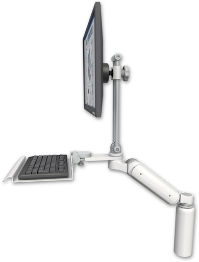 [UL180EV7-D7-KD12] AccessMount™ Ultra 180 Arm with EV710 monitor mount desk mount, a 7.5" riser, and a 12" keyboard tray