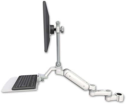 [UL180EV7-P15-KU12F-AS1] AccessMount™ Ultra 180 Arm with EV710 monitor mount mount for a 1.5" pole, a 12" flat keyboard tray, and an 6" arm