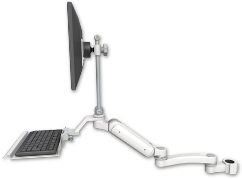 [UL180EV7-P17-KU12-A1] AccessMount™ Ultra 180 Arm with EV710 monitor mount mount for a 1.75" pole, a 12" keyboard tray, and an 11" arm