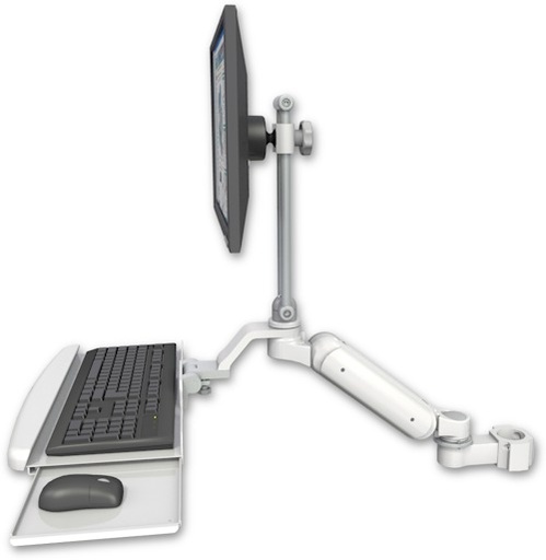 [UL180EV7-P2-KUB] AccessMount™ Ultra 180 Arm with EV710 monitor mount mount for a 2" pole and a wrist-rest keyboard tray