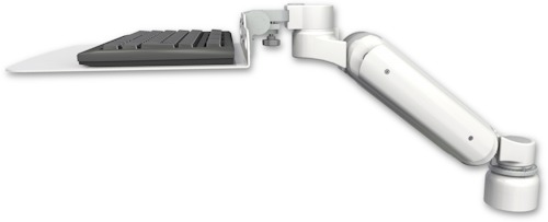 [UL180-D1-KU12F] AccessMount™ Ultra 180 Arm desk mount with a 1" riser and a 12" flat keyboard tray