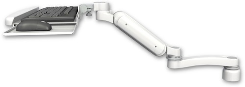 [UL180-D1-KUB-A1] AccessMount™ Ultra 180 Arm desk mount with a 1" riser, a wrist-rest keyboard tray, and an 11" arm