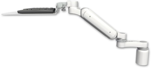 [UL180-D3-KU12F-AS1] AccessMount™ Ultra 180 Arm desk mount with a 3" riser, a 12" flat keyboard tray, and an 6" arm