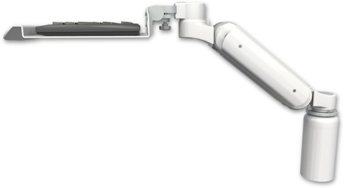 [UL180-D5-KU12] AccessMount™ Ultra 180 Arm desk mount with a 5" riser and a 12" keyboard tray