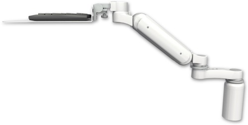 [UL180-D5-KU12F-AS1] AccessMount™ Ultra 180 Arm desk mount with a 5" riser, a 12" flat keyboard tray, and an 6" arm
