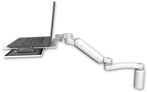 [UL180-D5-LUS-A1] AccessMount™ Ultra 180 Arm desk mount with a 5" riser Laptop tray, slider, and an 11" arm