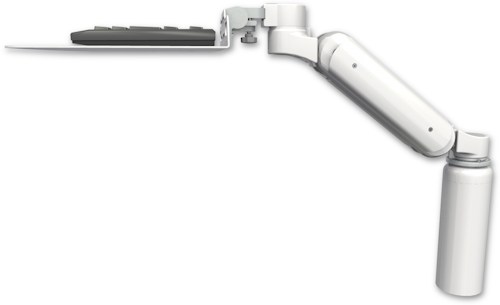 [UL180-D7-KU12F] AccessMount™ Ultra 180 Arm desk mount with a 7.5" riser and a 12" flat keyboard tray