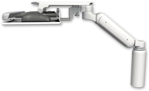 [UL180-D7-KUS] AccessMount™ Ultra 180 Arm desk mount with a 7.5" riser and a work surface tray and slide-out keyboard tray
