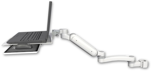 [UL180-P2-LUS-A1] AccessMount™ Ultra 180 Arm mount for a 2" pole Laptop tray with slider and an 11" arm