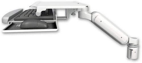 [UL180-R2-KUS] AccessMount™ Ultra 180 Arm mount for a 2" radius with a work surface tray and slide-out keyboard tray