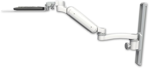 [UL180-T19-KU12F-A1] AccessMount™ Ultra 180 Arm mount on a 19" wall track slider with a 12" flat keyboard tray and an 11" arm