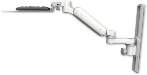 [UL180-T19-KU12F-AS1] AccessMount™ Ultra 180 Arm mount on a 19" wall track slider with a 12" flat keyboard tray and an 6" arm