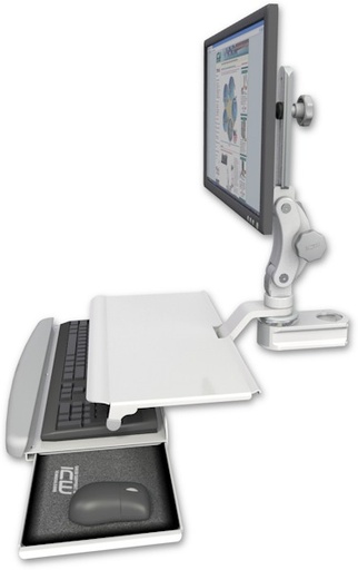 [T2P-PT2-KUS] AccessMount™ Titan Paralink mount for a 2" pole with a work surface tray and slide-out keyboard tray