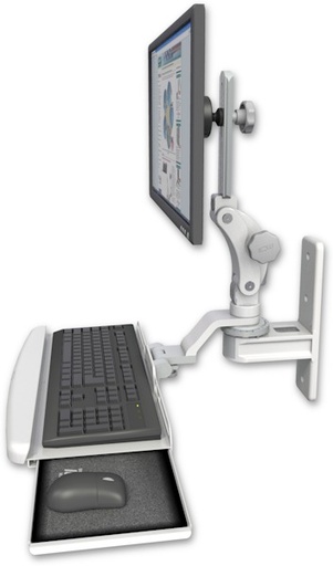 [T2P-WT2-KUB] AccessMount™ Titan Paralink wall mount with a wrist-rest keyboard tray