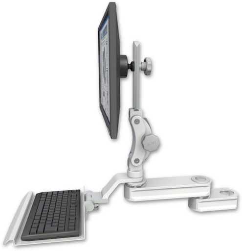 [T2P12-PT2-KU12] AccessMount™ Short single arm T2 Paralink LCD arm mount for a 2" pole with a 12" keyboard tray