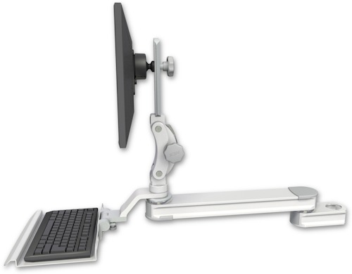[T2P20-PT2-KU12] AccessMount™ Long single arm T2 Paralink LCD arm mount for a 2" pole with a 12" keyboard tray