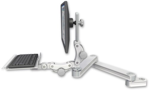 [T2P2020-PT2-KP12] AccessMount™ Long T2 Paralink LCD arm mount for a 2" pole with a 12" paralink keyboard tray