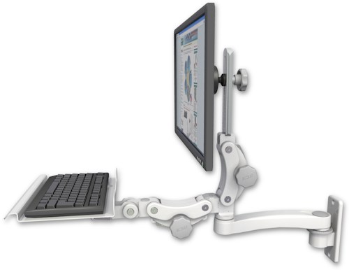 [UL550-W2-KP12-A1] AccessMount™ Ultra 550 LCD wall mount with a 12" paralink keyboard tray and an 11" arm