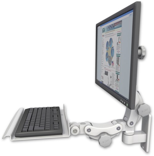 [UL550-W2-KP12] AccessMount™ Ultra 550 LCD wall mount with a 12" paralink keyboard tray