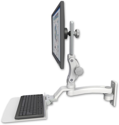 [UL550-W2-KU12F-A1] AccessMount™ Ultra 550 LCD wall mount with a 12" flat keyboard tray and an 11" arm