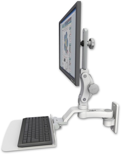[UL550-W2-KU12F-AS1] AccessMount™ Ultra 550 LCD wall mount with a 12" flat keyboard tray and an 6" arm