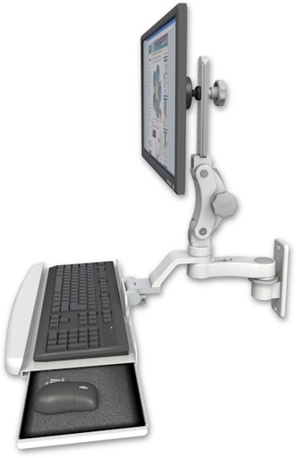 [UL550-W2-KUB-AS1] AccessMount™ Ultra 550 LCD wall mount with a wrist-rest keyboard tray and an 6" arm