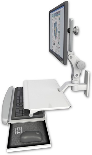 [UL550-W2-KUS] AccessMount™ Ultra 550 LCD wall mount with a work surface tray and slide-out keyboard tray