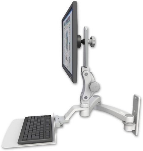 [UL550-W3-KU12F-A2] AccessMount™ Ultra 550 LCD wall mount with a 12" flat keyboard tray and a 20" double-arm