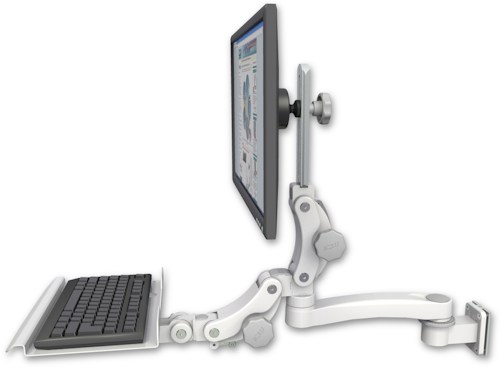 [UL550-W5-KP12-A1] AccessMount™ Ultra 550 LCD 3.5" wall mount with a 12" paralink keyboard tray and an 11" arm