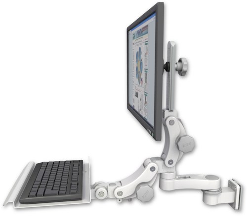 [UL550-W5-KP12-AS1] AccessMount™ Ultra 550 LCD 3.5" wall mount with a 12" paralink keyboard tray and an 6" arm