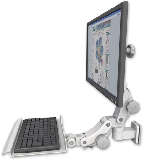 [UL550-W5-KP12] AccessMount™ Ultra 550 LCD 3.5" wall mount with a 12" paralink keyboard tray