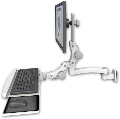 [UL550-W5-KPB-A1] AccessMount™ Ultra 550 LCD 3.5" wall mount with a paralink keyboard tray w/ wrist rest bend and an 11" arm