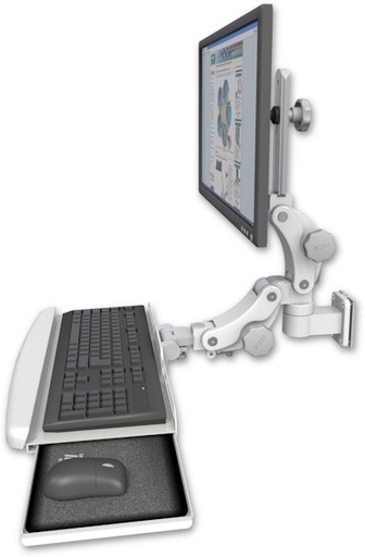 [UL550-W5-KPB] AccessMount™ Ultra 550 LCD 3.5" wall mount with a paralink keyboard tray w/ wrist rest bend