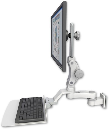 [UL550-W5-KU12F-AS1] AccessMount™ Ultra 550 LCD 3.5" wall mount with a 12" flat keyboard tray and an 6" arm