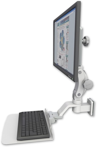 [UL550-W5-KU12F] AccessMount™ Ultra 550 LCD 3.5" wall mount with a 12" flat keyboard tray