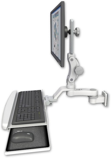 [UL550-W5-KUB-AS1] AccessMount™ Ultra 550 LCD 3.5" wall mount with a wrist-rest keyboard tray and an 6" arm