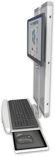 [VTLP-KUB] AccessMount™ VT21 Low Profile Workstation with a wrist-rest keyboard tray
