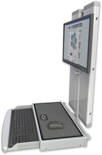 [VTLP-KUW] AccessMount™ VT21 Low Profile Workstation with a work surface keyboard tray