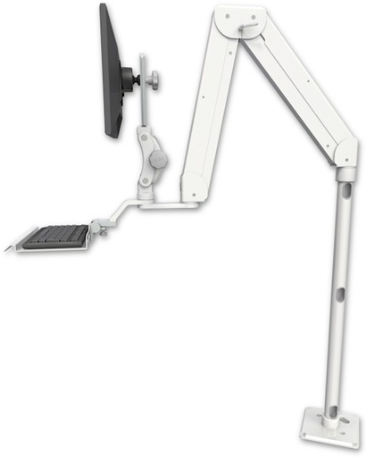 [ELP5220-F8X36-KU12] AccessMount™ Elite 5220 Paralink double arm LCD with a 36" floor pedestal and a 12" keyboard tray