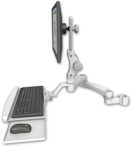 [UL550-P2-KUB-A2] AccessMount™ Ultra 550 LCD mount for a 2" pole with a wrist-rest keyboard tray and a 20" double-arm