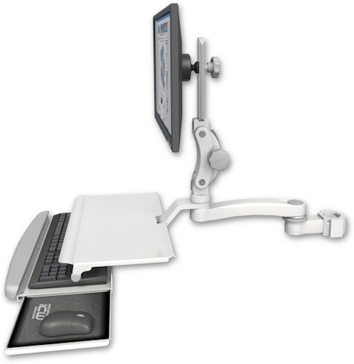 [UL550-P2-KUS-A1] AccessMount™ Ultra 550 LCD mount for a 2" pole with a work surface tray and slide-out keyboard tray and an 11" arm