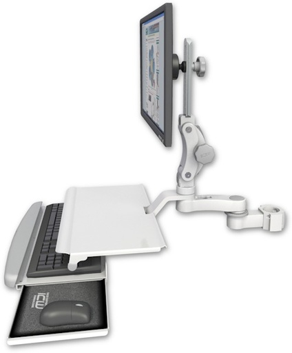 [UL550-P2-KUS-AS1] AccessMount™ Ultra 550 LCD mount for a 2" pole with a work surface tray and slide-out keyboard tray and an 6" arm