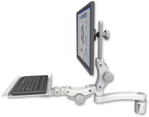 [UL550-R2-KP12-A1] AccessMount™ Ultra 550 LCD mount for a 2" radius with a 12" paralink keyboard tray and an 11" arm