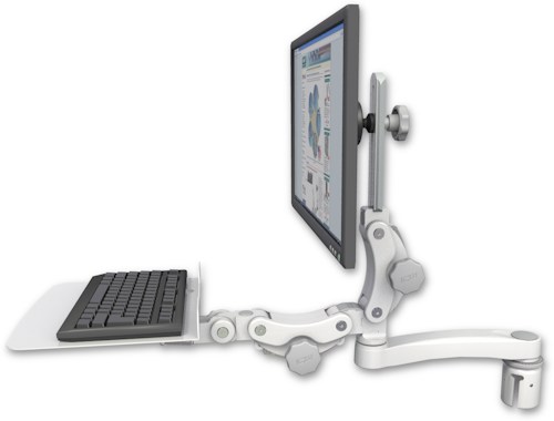 [UL550-R2-KP12F-A1] AccessMount™ Ultra 550 LCD mount for a 2" radius with a 12" flat paralink keyboard tray and an 11" arm