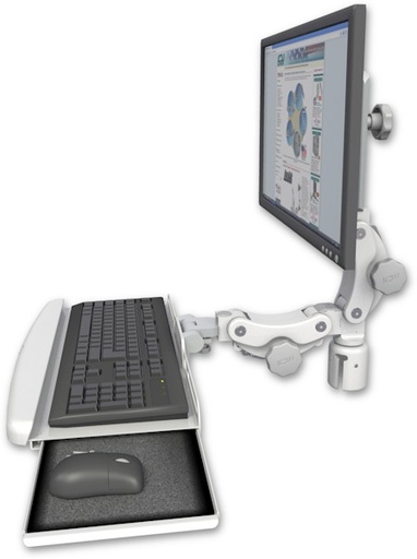 [UL550-R2-KPB] AccessMount™ Ultra 550 LCD mount for a 2" radius with a paralink keyboard tray w/ wrist rest bend