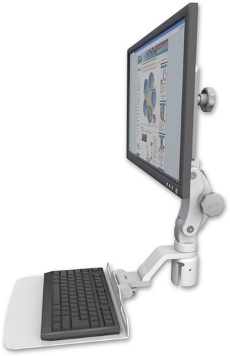 [UL550-R2-KU12F] AccessMount™ Ultra 550 LCD mount for a 2" radius with a 12" flat keyboard tray