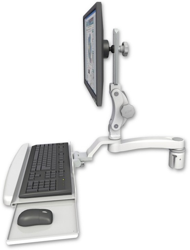 [UL550-R2-KUB-A1] AccessMount™ Ultra 550 LCD mount for a 2" radius with a wrist-rest keyboard tray and an 11" arm