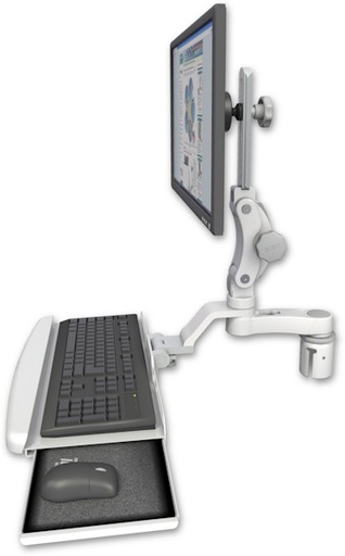 [UL550-R2-KUB-AS1] AccessMount™ Ultra 550 LCD mount for a 2" radius with a wrist-rest keyboard tray and an 6" arm