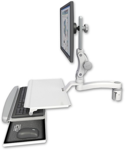 [UL550-R2-KUS-A1] AccessMount™ Ultra 550 LCD mount for a 2" radius with a work surface tray and slide-out keyboard tray and an 11" arm